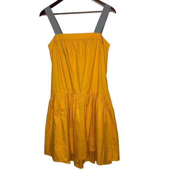 English Factory Shade High Low Midi Dress Gingham Strap Drop Waist size Small - Picture 1 of 7